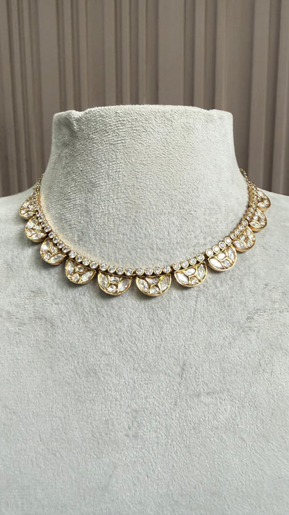 Aarini Floral Moissanite Necklace Set