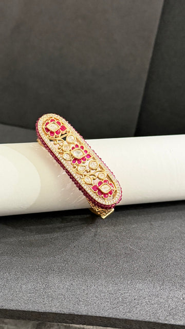 Ishira Ruby Moissanite Statement Bracelet