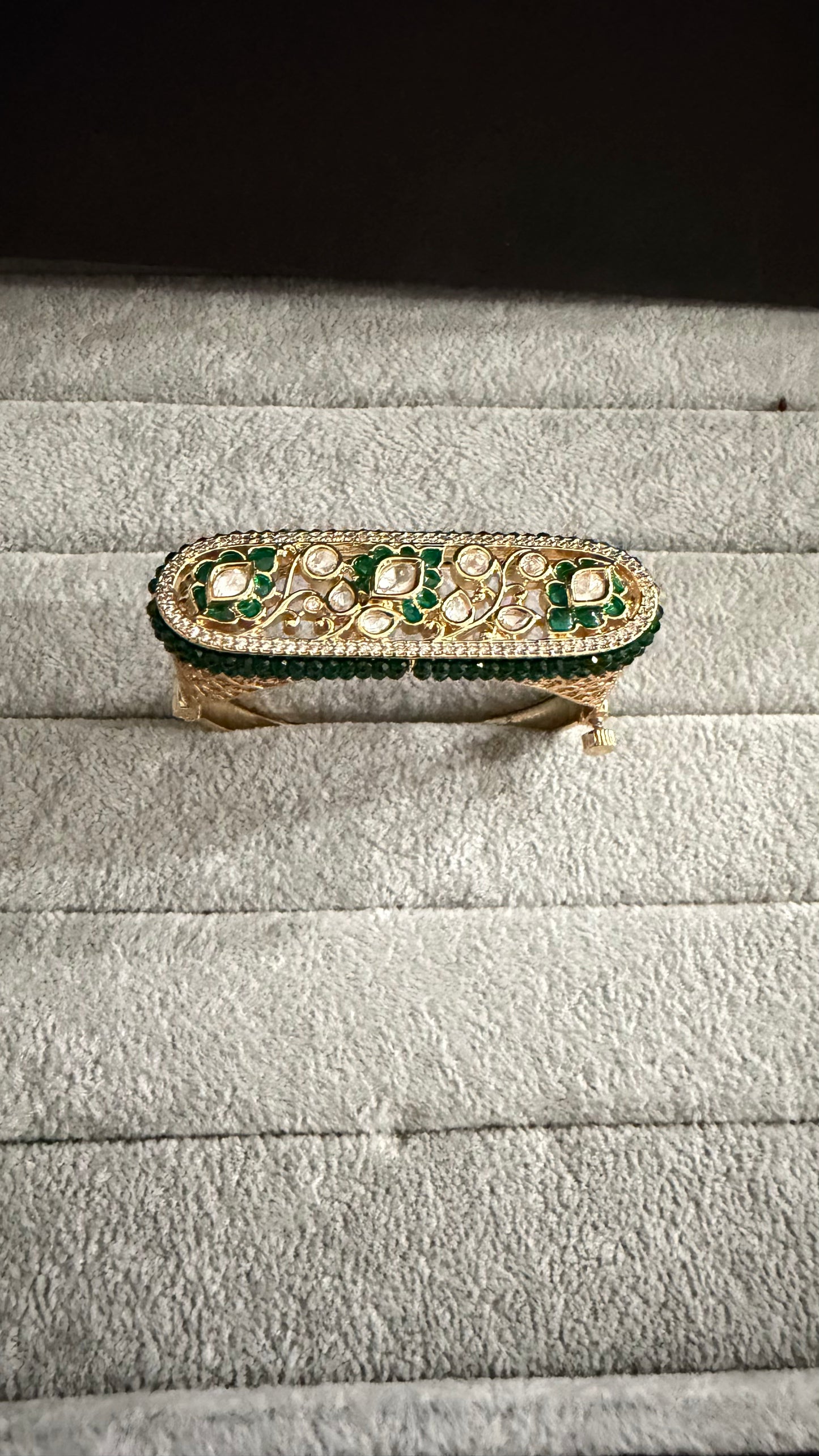 Ishira Emerald Moissanite Statement Bracelet