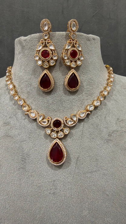 Riva Ruby Moissanite Necklace Set