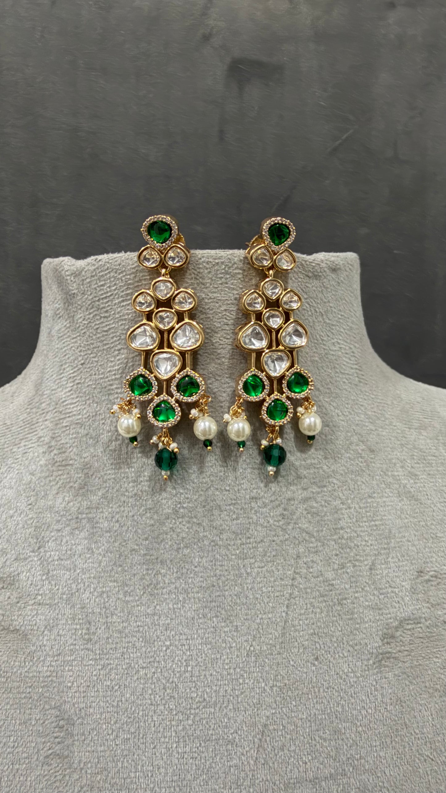 Vanya Emerald Statement Moissanite Necklace Set