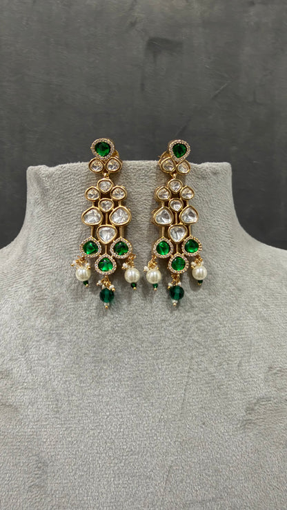 Vanya Emerald Statement Moissanite Necklace Set