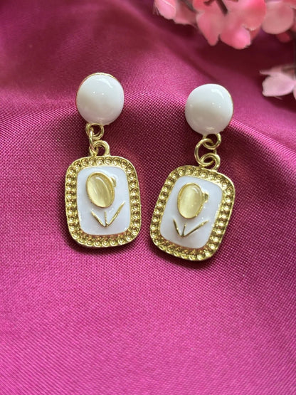 Boho Frame Rust Anti Tarnish Earrings - 