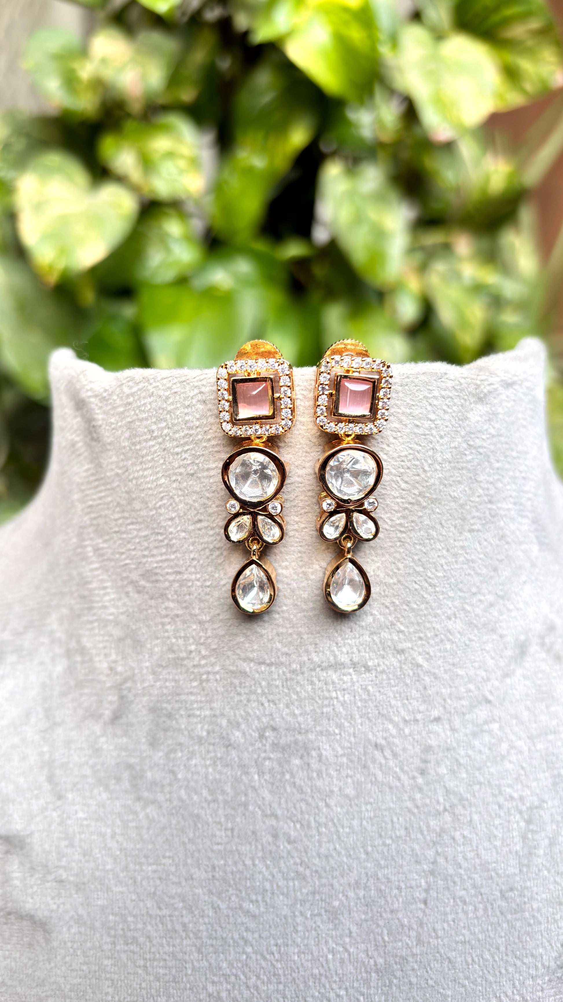 Kiara Blush Moissanite Necklace Set - 