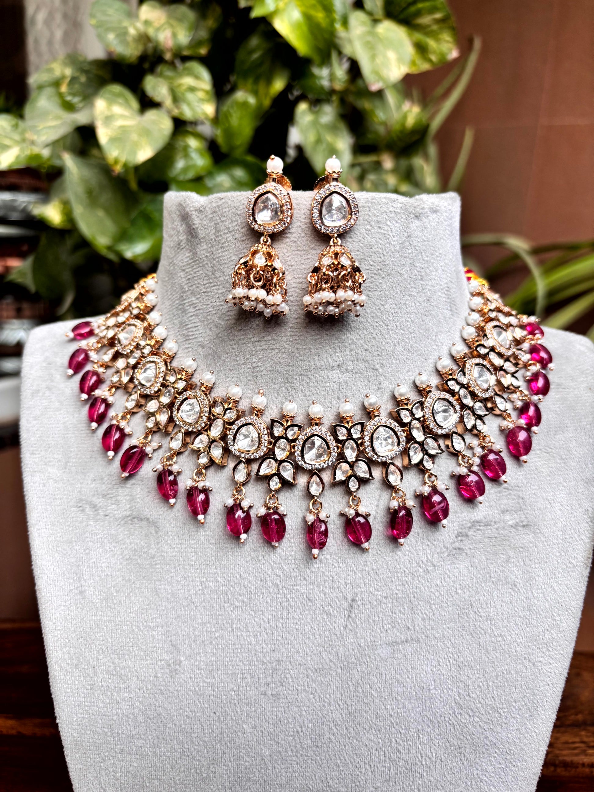 Anaira Ruby Moissanite Heritage Set - 