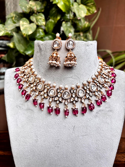 Anaira Ruby Moissanite Heritage Set - 