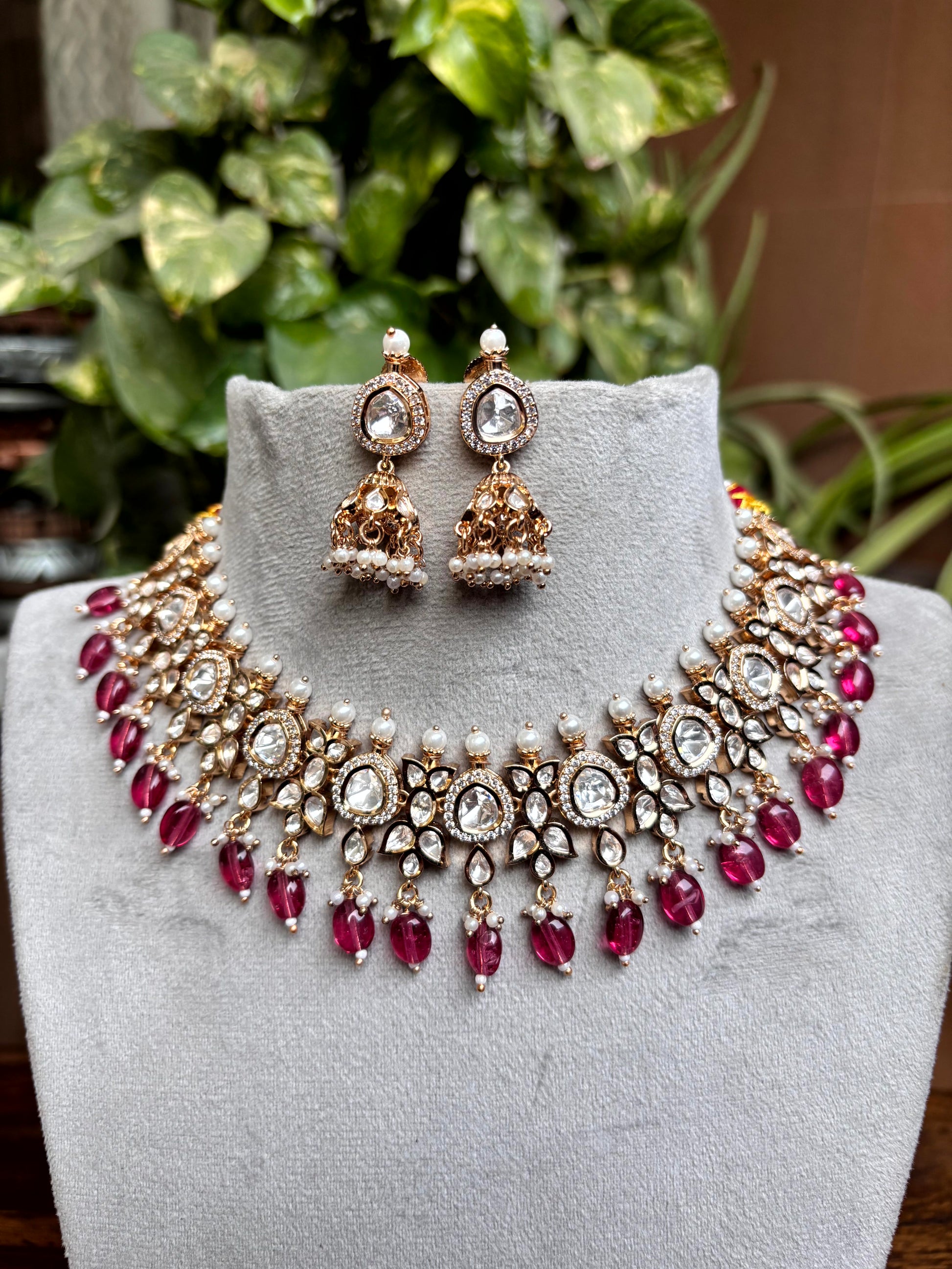 Anaira Ruby Moissanite Heritage Set - 