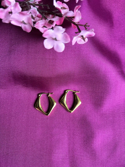 Hexa Chic Anti Tarnish Hoops - 