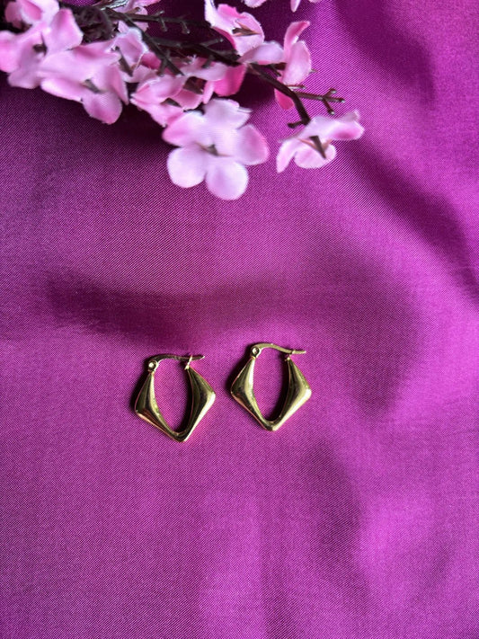 Hexa Chic Anti Tarnish Hoops - 