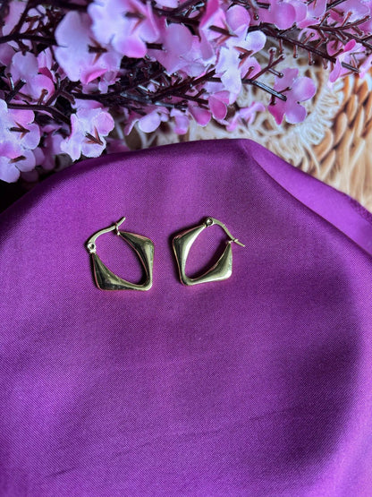 Hexa Chic Anti Tarnish Hoops - 
