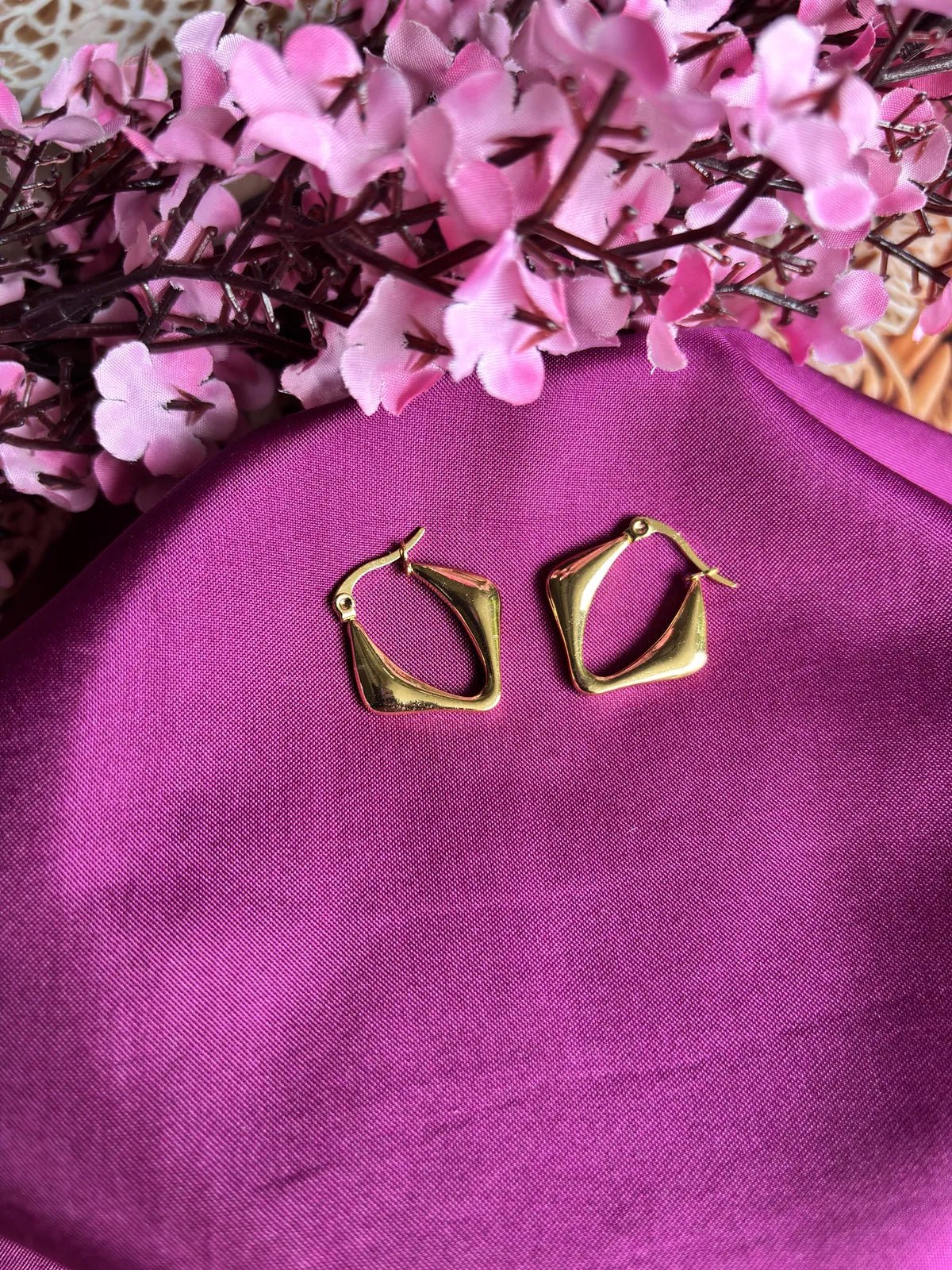 Hexa Chic Anti Tarnish Hoops - 