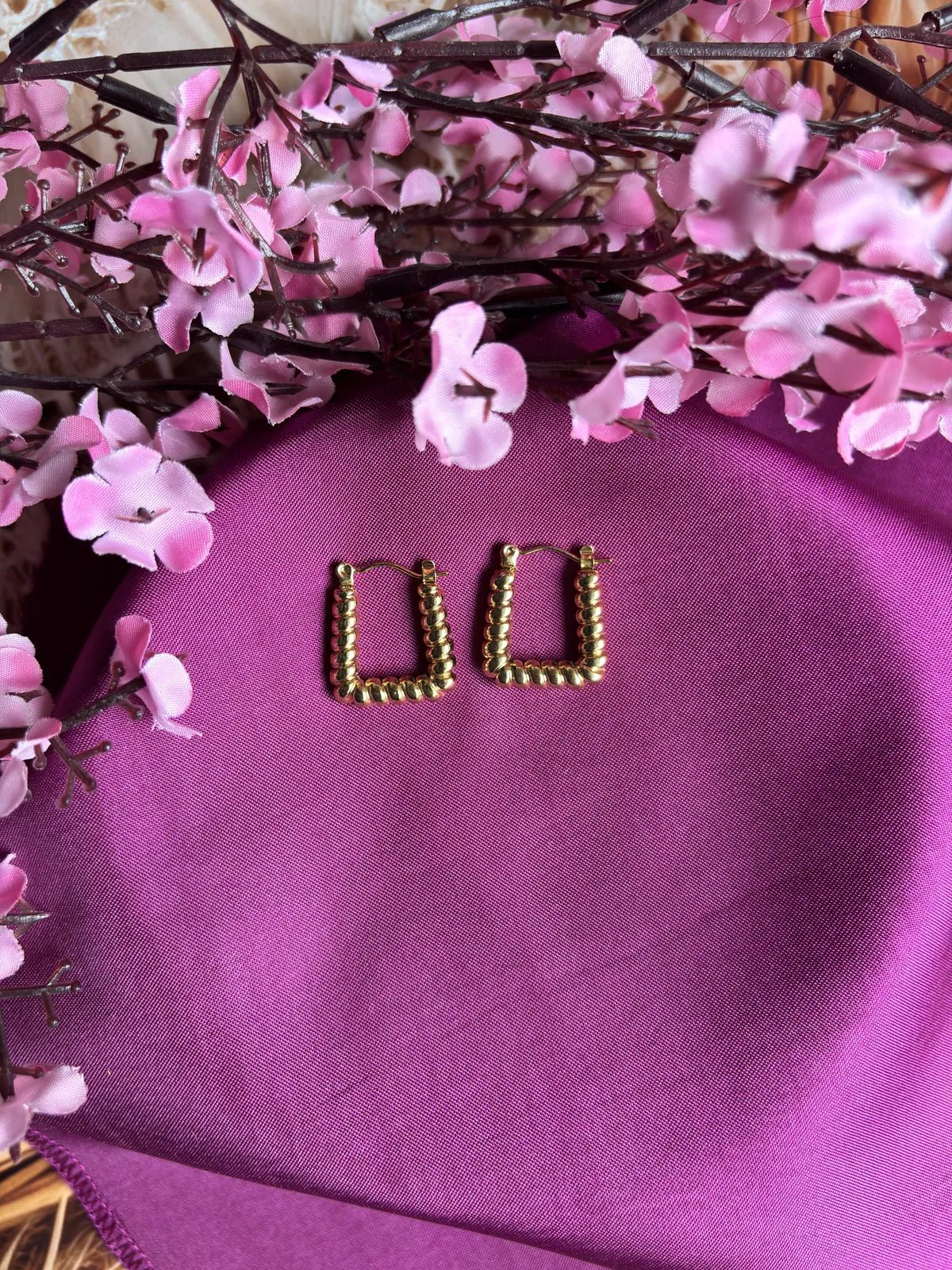 Boxy Chic Anti Tarnish Hoops - 