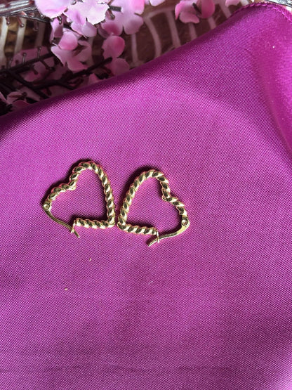Twin Love Anti Tarnish Loop Earrings - 