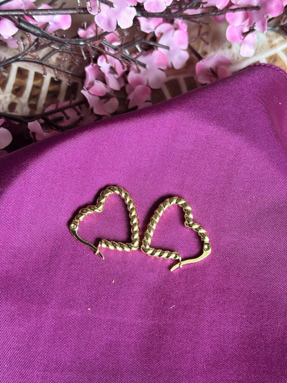 Twin Love Anti Tarnish Loop Earrings - 