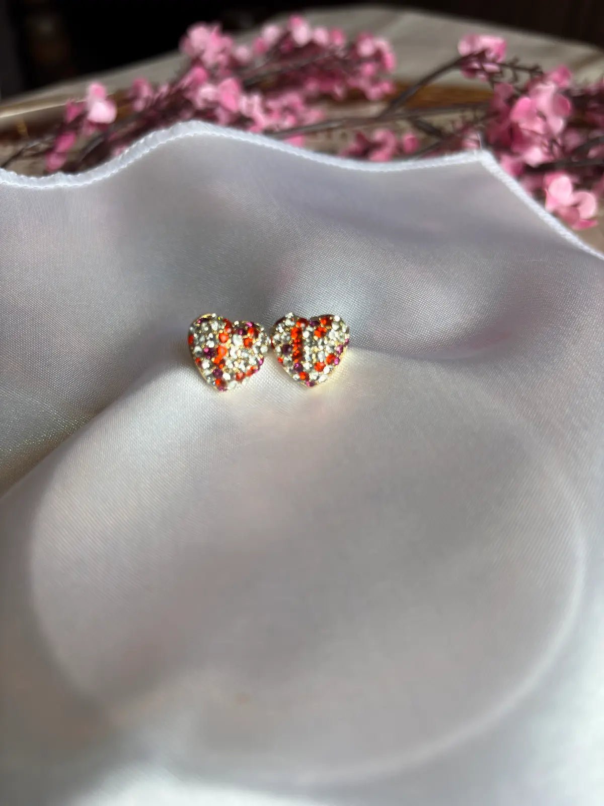 Crimson Spark Studs - 