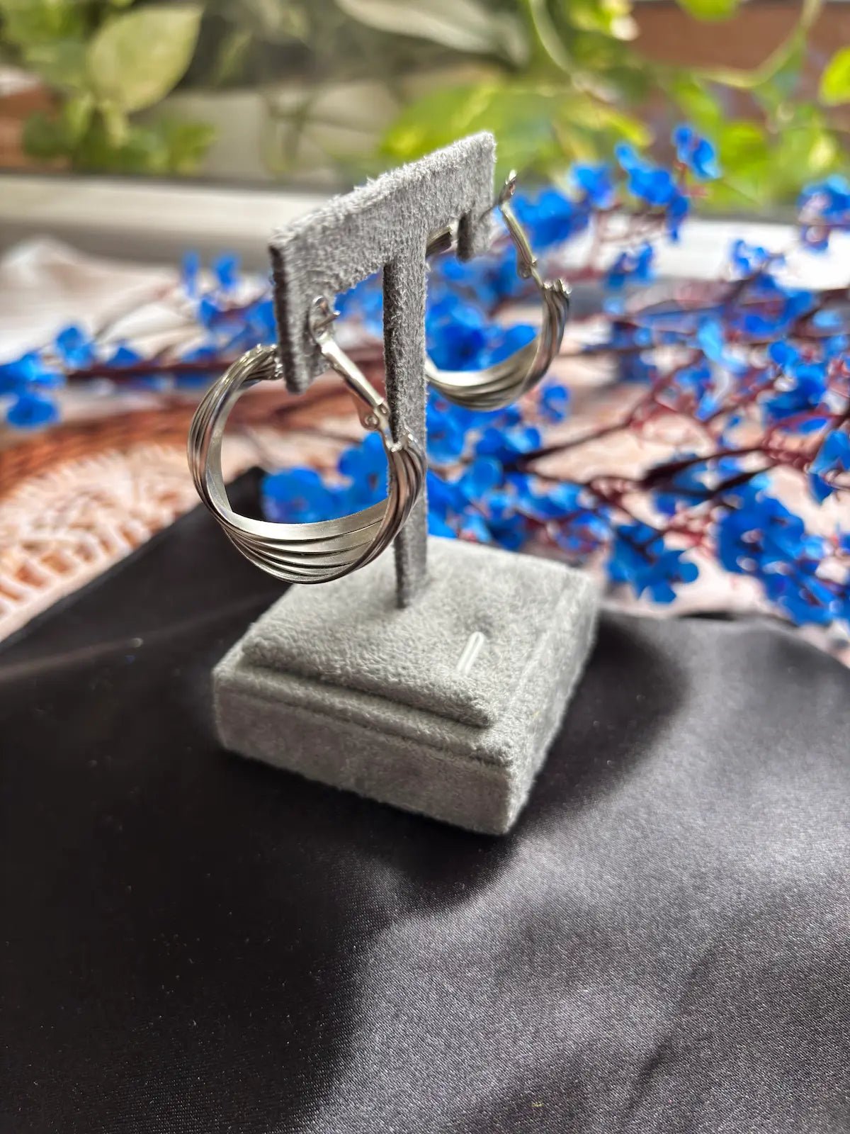 Twist Me Minimal Silver Hoops - 