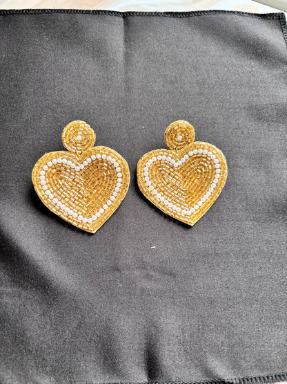 Sunehri Ishq Beaded Earrings - 