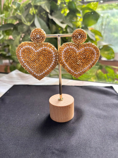 Sunehri Ishq Beaded Earrings - 