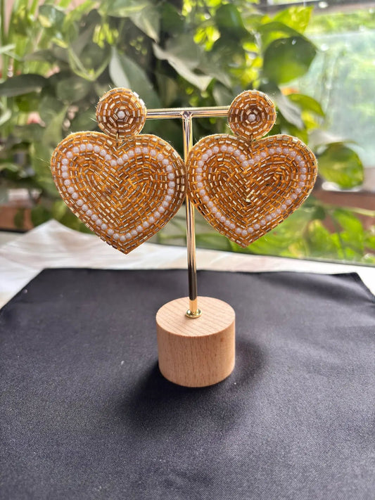 Sunehri Ishq Beaded Earrings - 