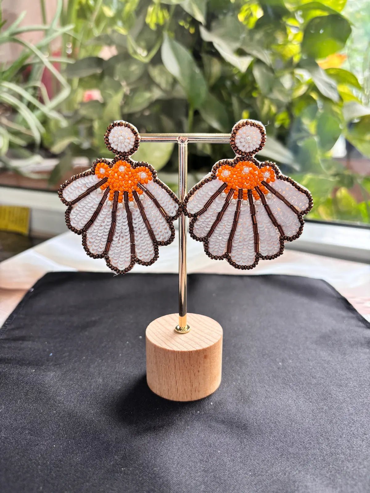 Shell - e - Shauk Beaded Earrings - 