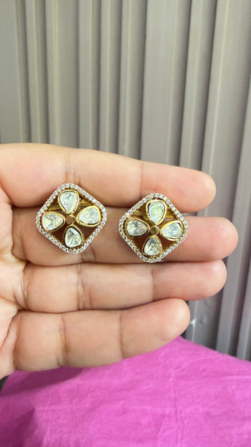 Kiara Floral Halo Stud Earrings