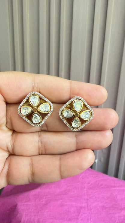 Kiara Floral Halo Stud Earrings