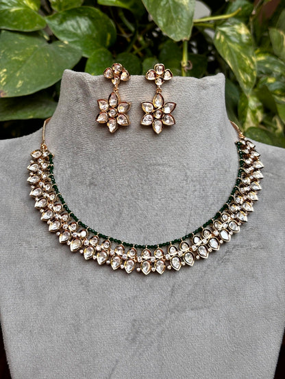 Vanya Emerald Moissanite Necklace Set - 