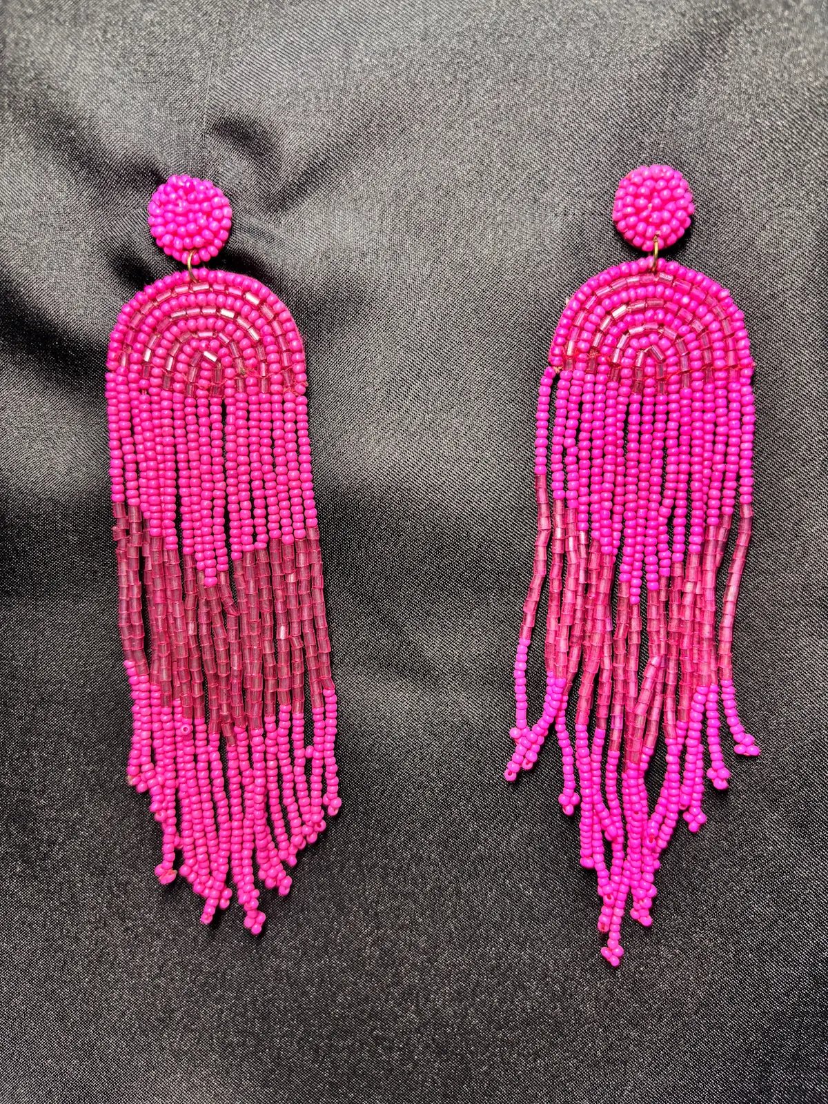 Gulabi Gala Beaded Earrings - 