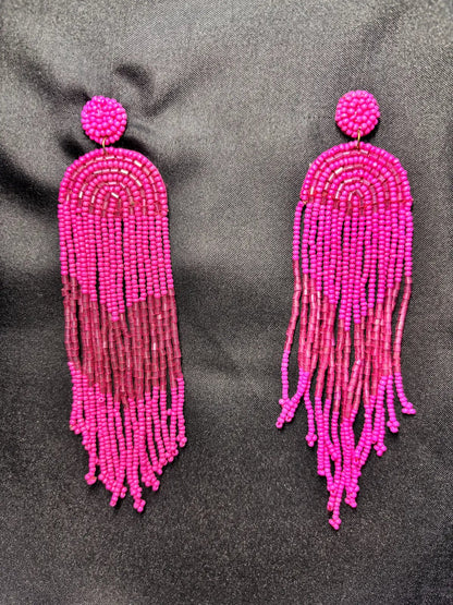 Gulabi Gala Beaded Earrings - 