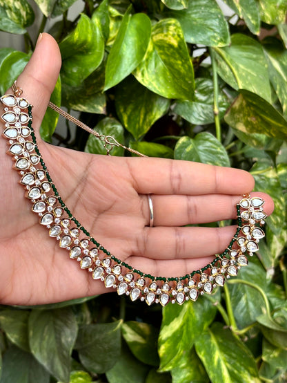 Vanya Emerald Moissanite Necklace Set - 