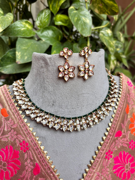 Vanya Emerald Moissanite Necklace Set - 