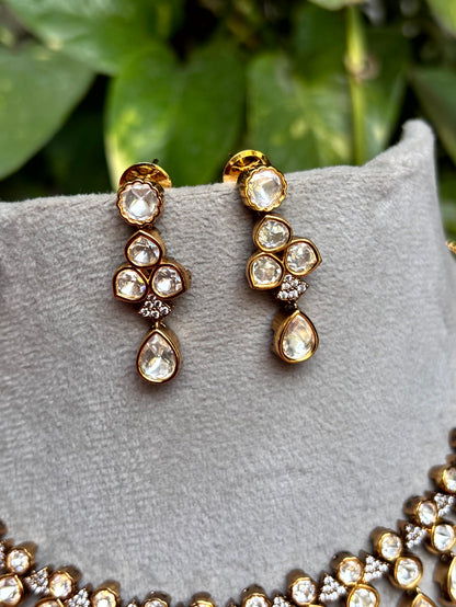 Lavanya Wedding Moissanite Necklace Set - 