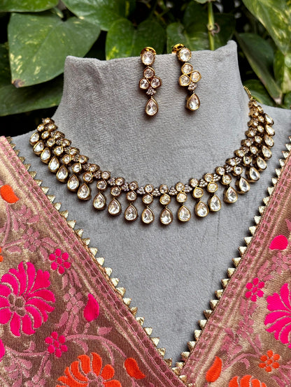 Lavanya Wedding Moissanite Necklace Set - 