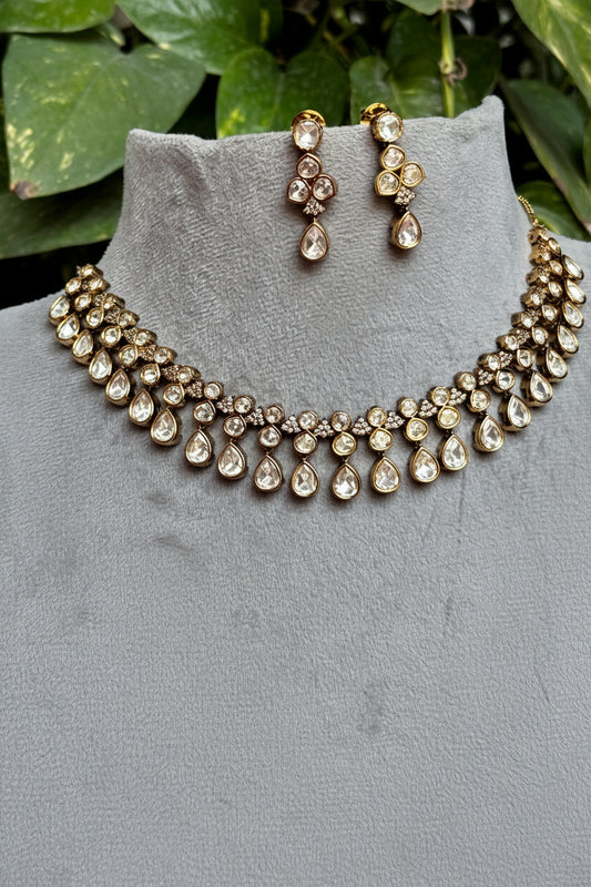 Lavanya Wedding Moissanite Necklace Set - 
