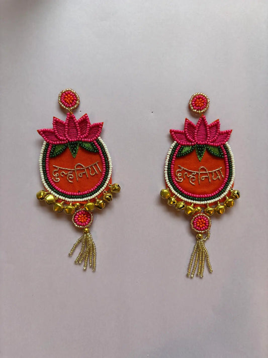 Dulhaniya Glow Beaded Earrings - 