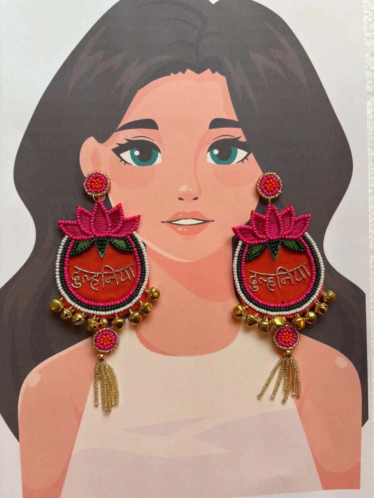 Dulhaniya Glow Beaded Earrings - 