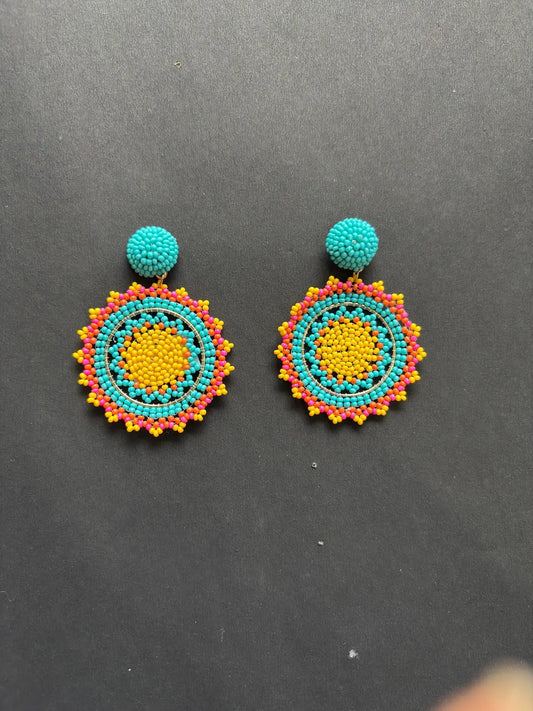 Sunkissed Flare Beaded Earrings - 