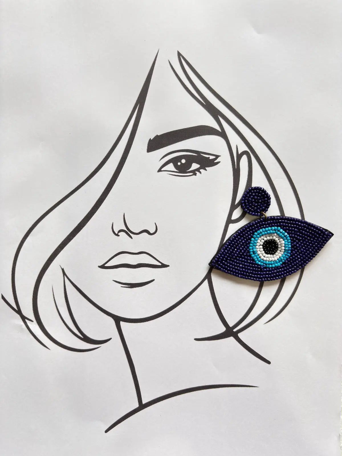 Gaze Glow Beaded Earrings - 