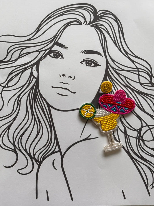 Sip & Sparkle Beaded Earrings - 