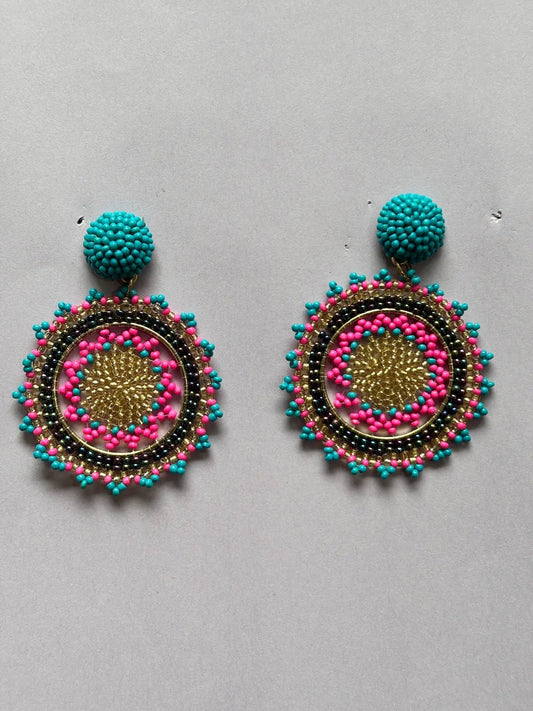 Sunburst Urja Beaded Earrings - 