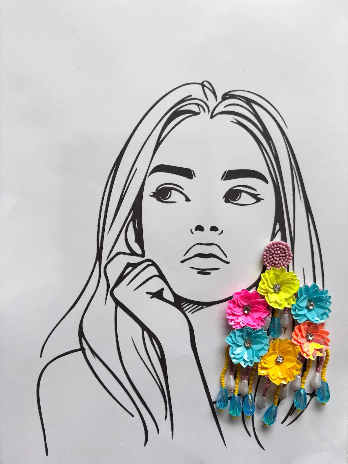 Festival Flora Beaded Earrings - 