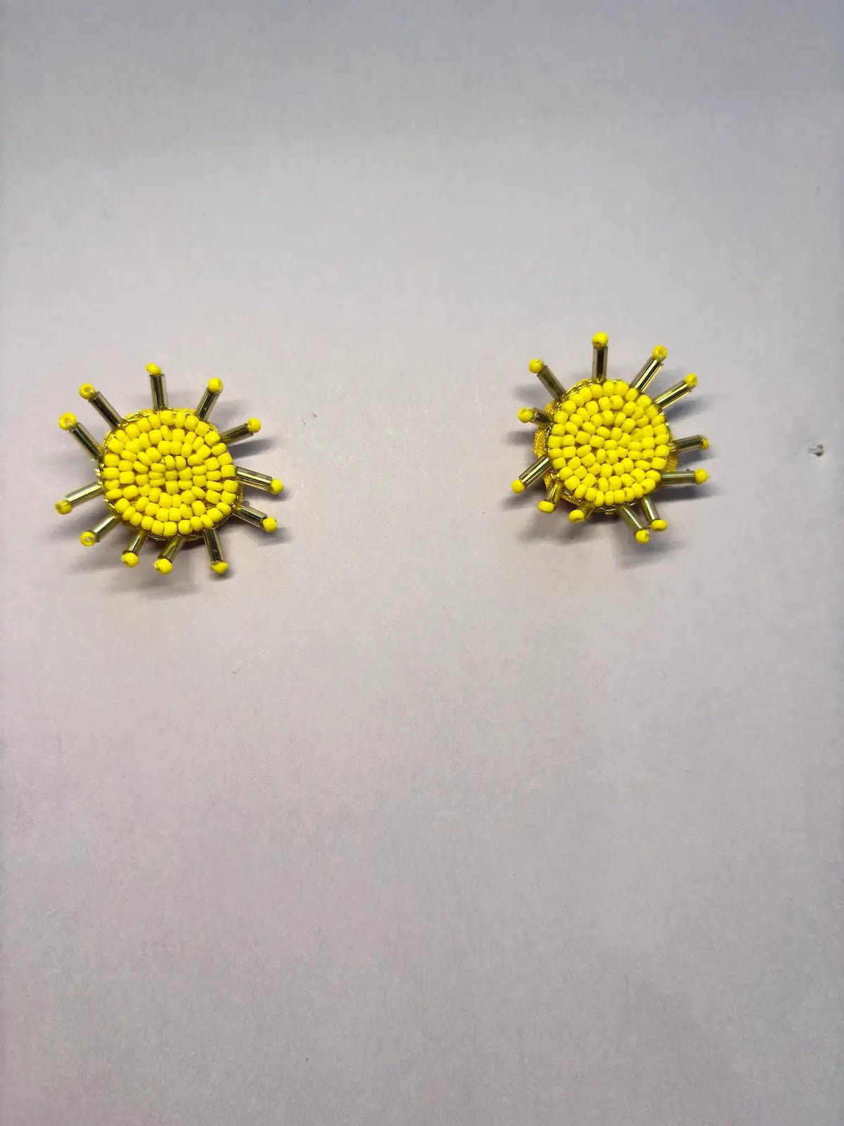 Sunny Side Up Beaded Earrings - 