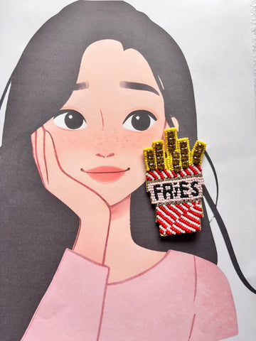 Crispy Chic Beaded Earrings - 