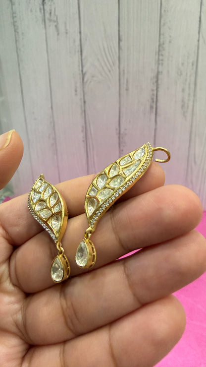 Eira Moissanite Leaf Ear Cuffs