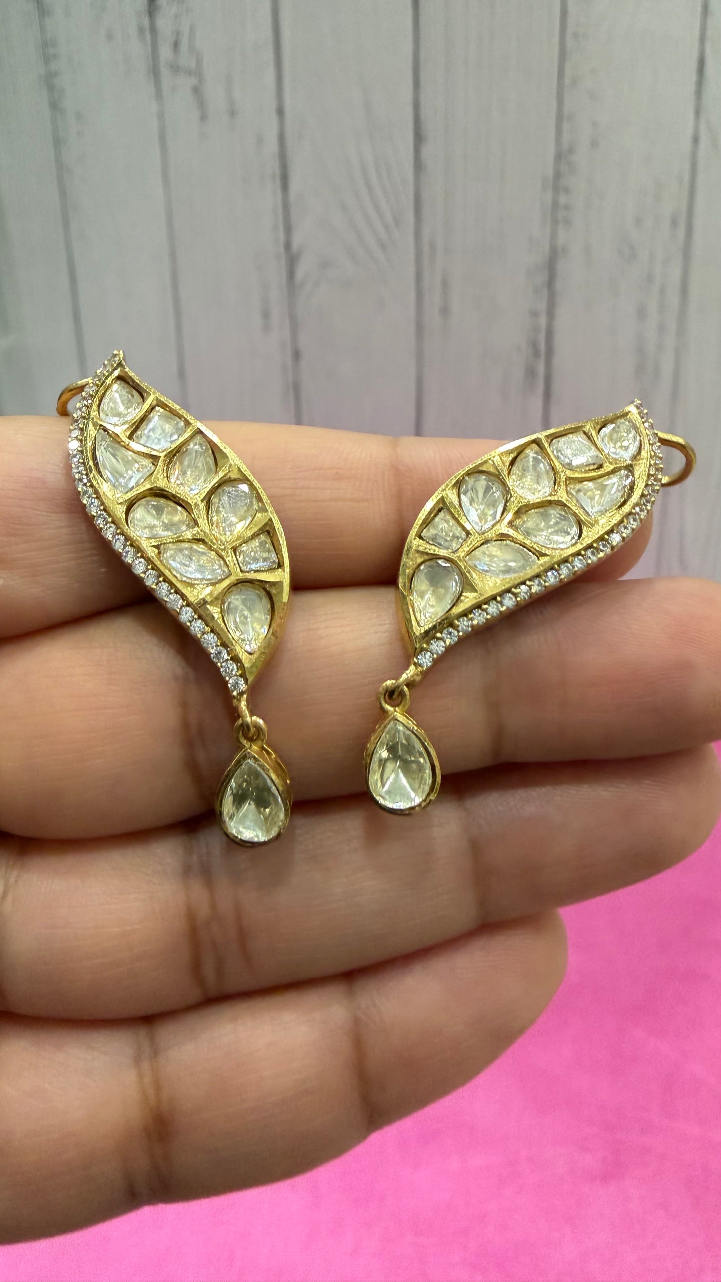 Eira Moissanite Leaf Ear Cuffs