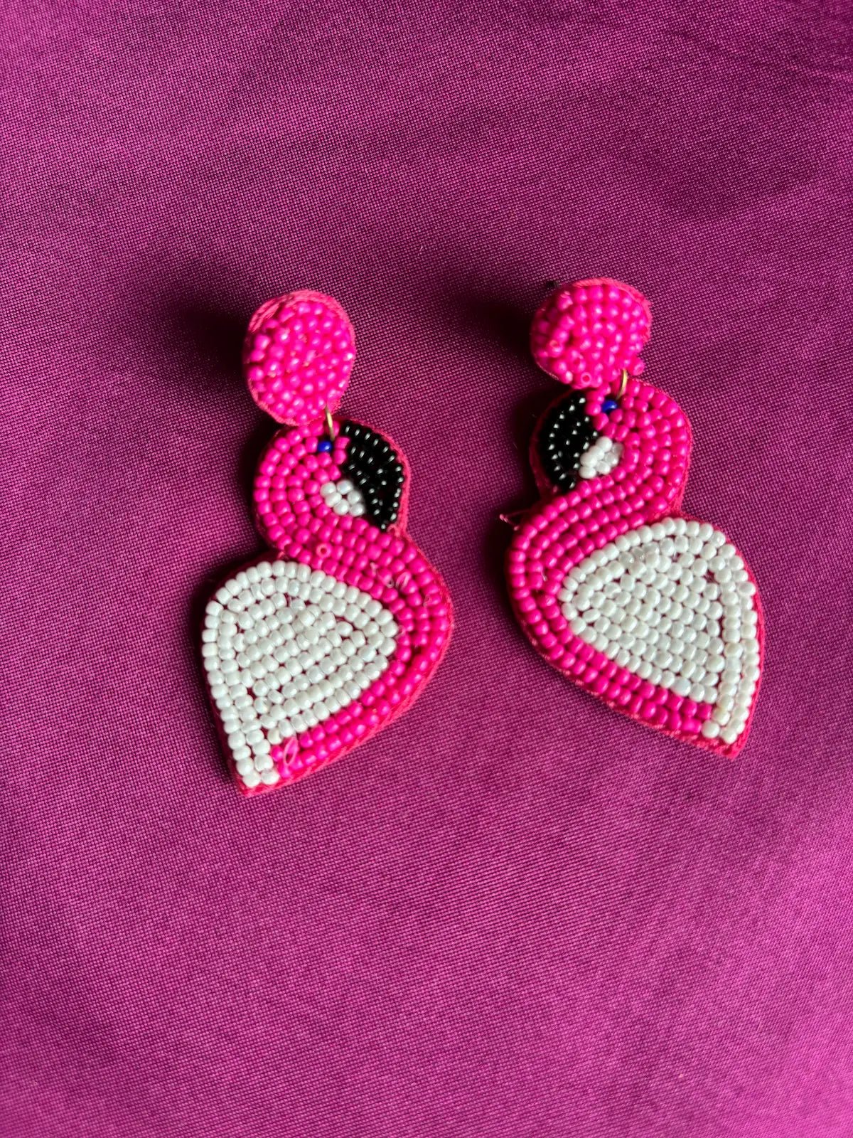 Flaminglow Beaded Earrings - 