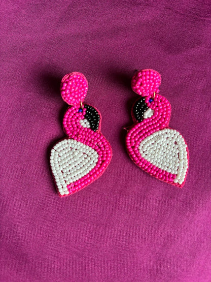 Flaminglow Beaded Earrings - 