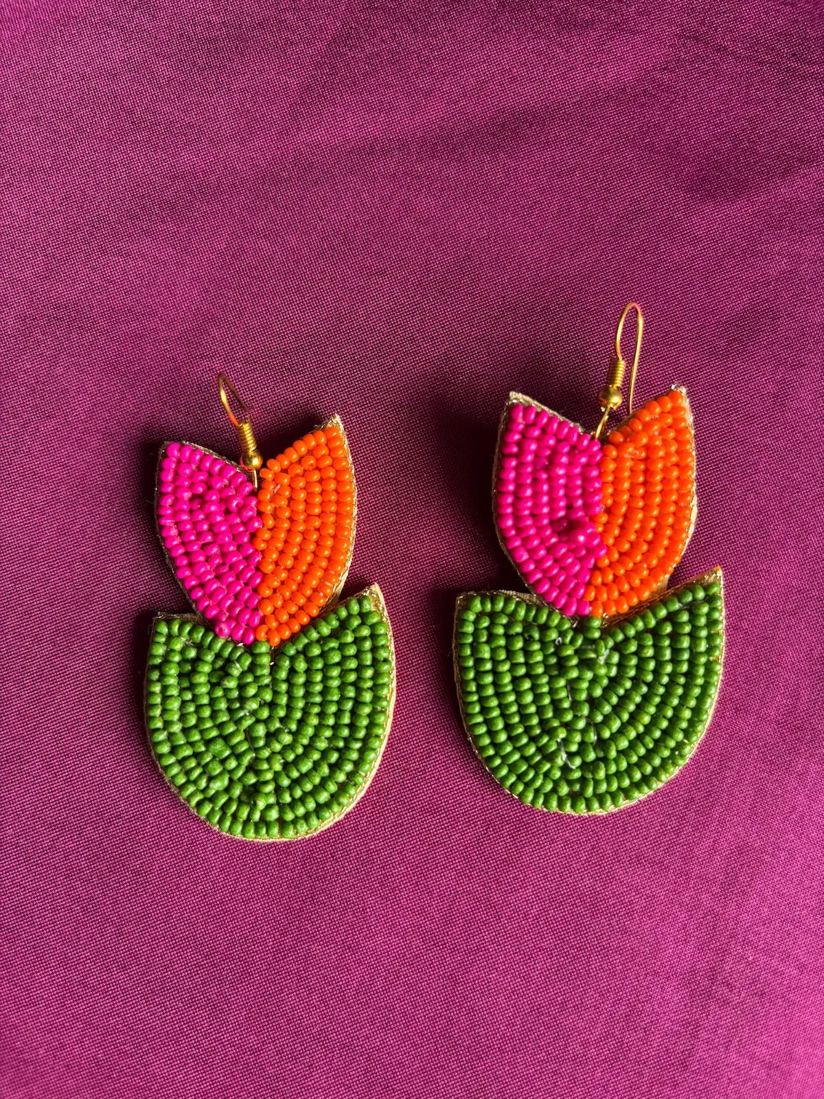 Tulip Twinkle Beaded Earrings - 