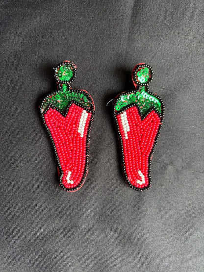 Mirchi Magic Beaded Earrings - 