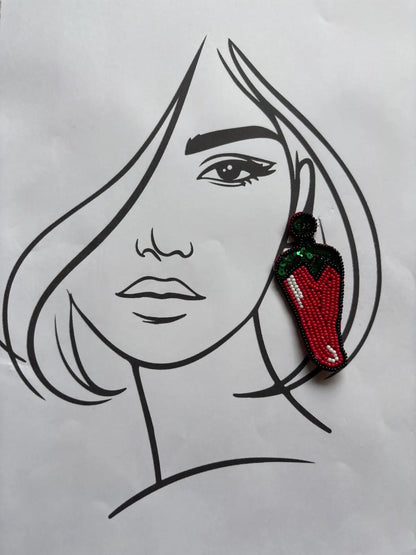 Mirchi Magic Beaded Earrings - 